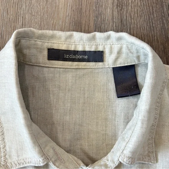 100% Linen Button Down Shirt - Picture 3 of 6